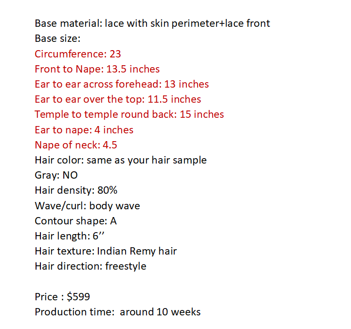 Custom Made Hair System