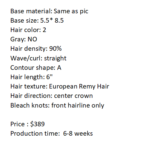 Custom Made Hair System