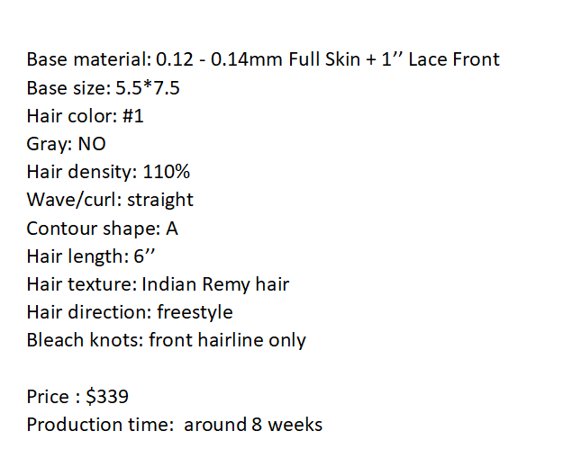 Custom Made Hair System