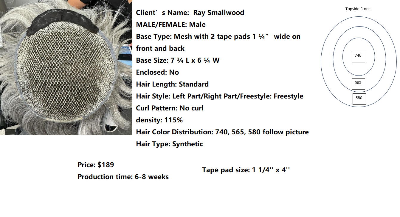 Custom Made Hair System - Stacey, Brian, Ray, Kathleen