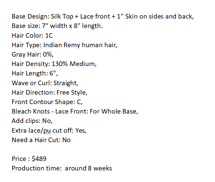 Custom Made Hair System