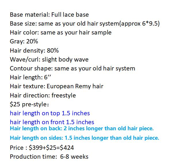 Custom Made Hair System