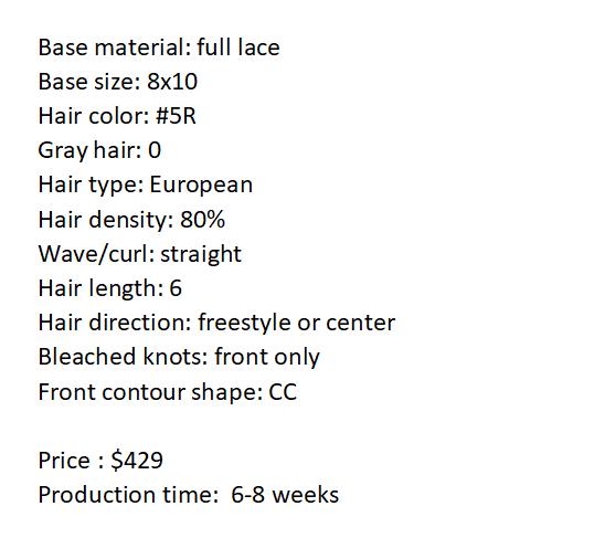 Custom Made Hair System