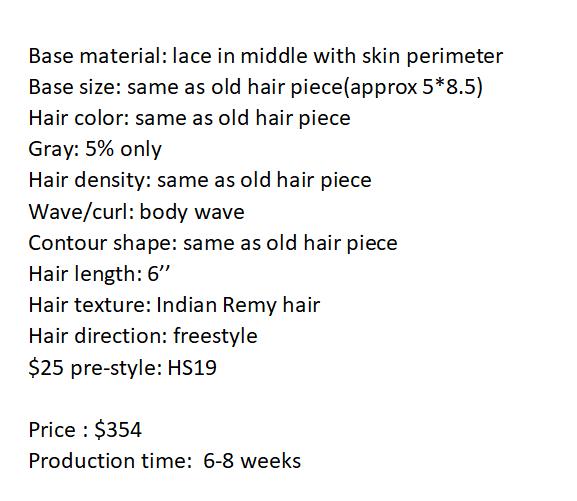 Custom Made Hair System
