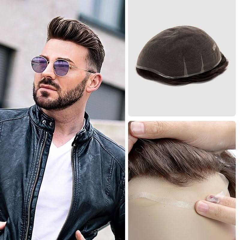 Helios Hair System for Bald Men |Full Swiss Lace Base |Best for Summer