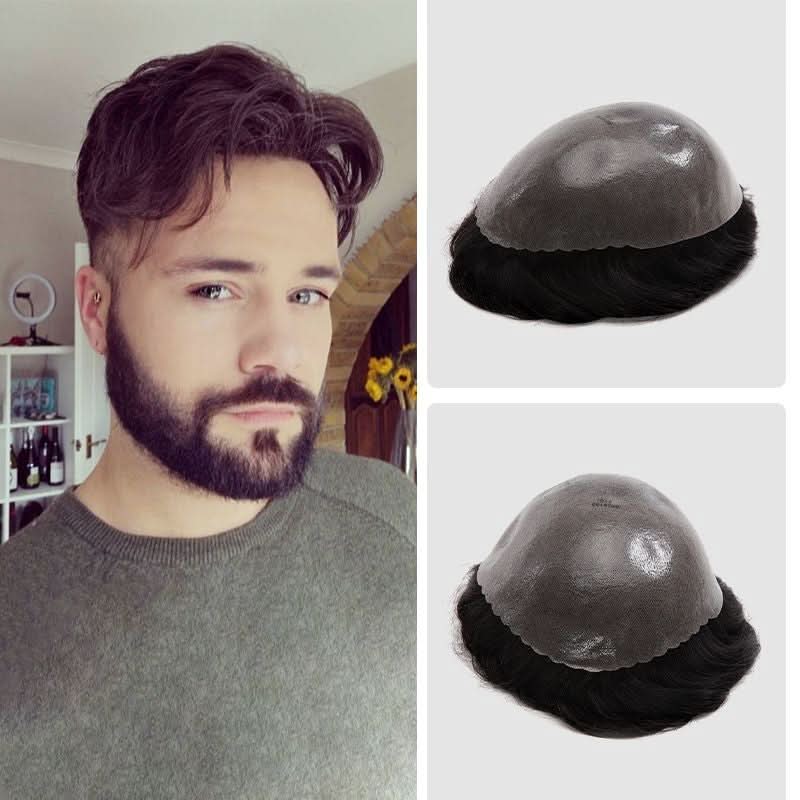 Achilles Men's Hair Unit | Full Skin Base | Men's Hairstyle for Thin Hair