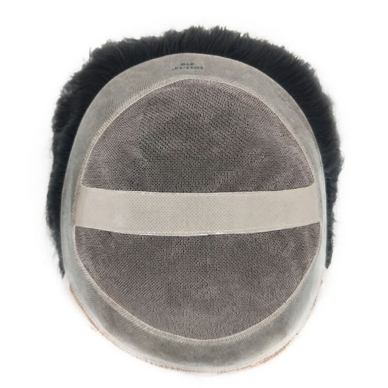 Noah 14'' Men's Long Hair Toupee in 1B Off Black | Men's Long Haircut Style