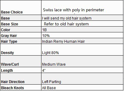 Custom Made Hair System