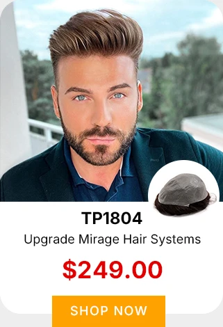 V-LOOPED MIRAGE TOUPEE FOR MEN