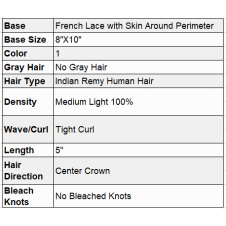 Custom Made Hair System Custom Made Hair System