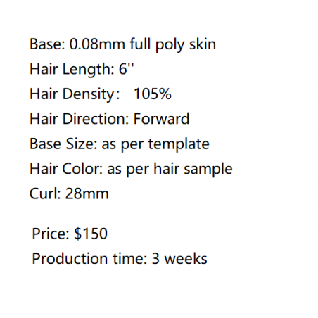 Custom Made Hair System Custom Made Hair System