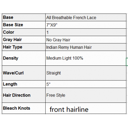 Custom Made Hair System Custom Made Hair System
