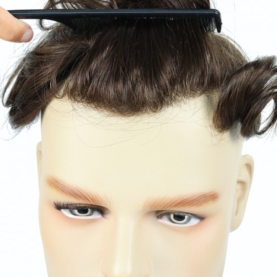 Natural Hair Patch for Heavy Receding Hairline