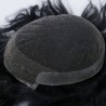 Atlas Men's Real Hair Toupee | Lace in Center with PU Around | Long and Thick Hairstyle for Men