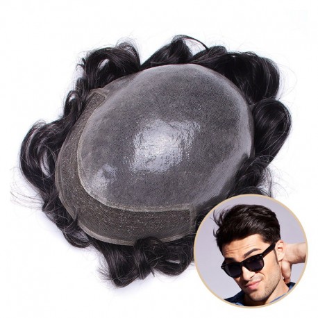 Oceanus Men's Hair System: Lace Front & Durable Skin Back