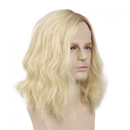 Gabriel Long Hair Wig for Men | 30% Human Hair Mixed with 70% Synthetic Hair | Customizable