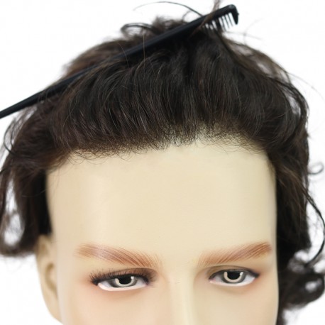 LaVivid Upgrade Eros Men’s Hair System with C-through Bio Skin | 0.02-0.03mm | Dull Finish, Transparent, Soft