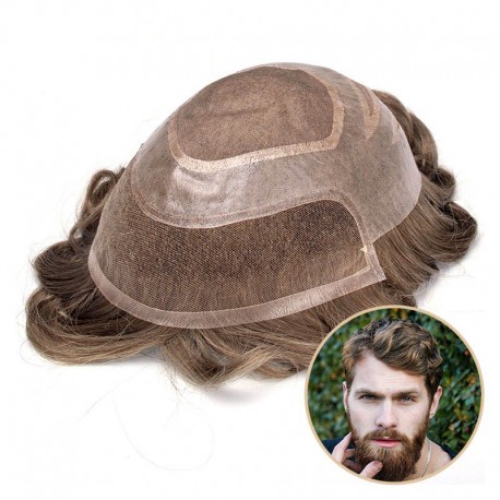 Versalite Fine Mono Hair Piece with PU Cutaways for Weddings