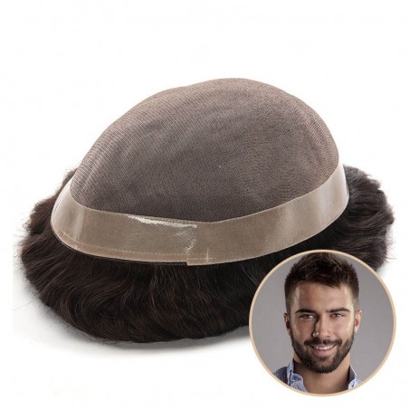 Lapetus Men's Hair Pieces Online | Durable Mono with Poly Coating All Around the Base | Economical Choice Lapetus Men's Hair Pieces Online | Durable Mono with Poly Coating All Around the Base | Economical Choice
