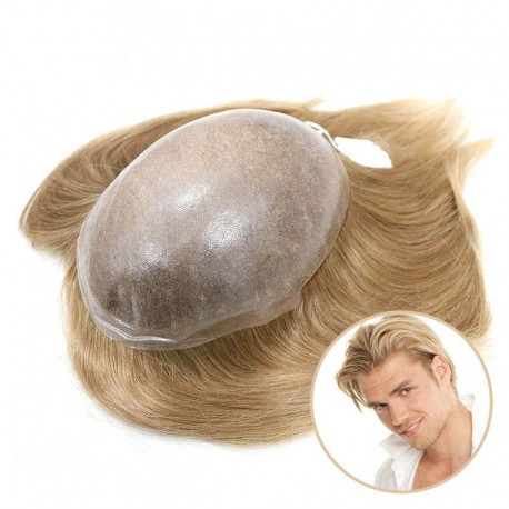 Tratamiento de adelgazamiento del cabello para hombres Cronus | Base de Polyskin completa | Cabello Europeo