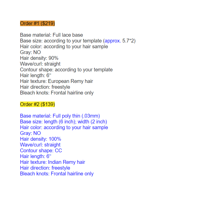 Custom Made Frontal Hair Piece LavividHair