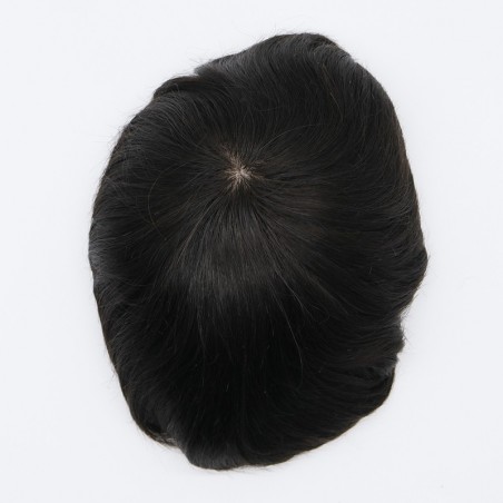 Poseidon Men's Receding Hairline Solution | Deluxe Silk Base with 1'' Thin Skin Around | Straight Hairstyle Poseidon Men's Receding Hairline Solution | Deluxe Silk Base with 1'' Thin Skin Around | Straight Hairstyle