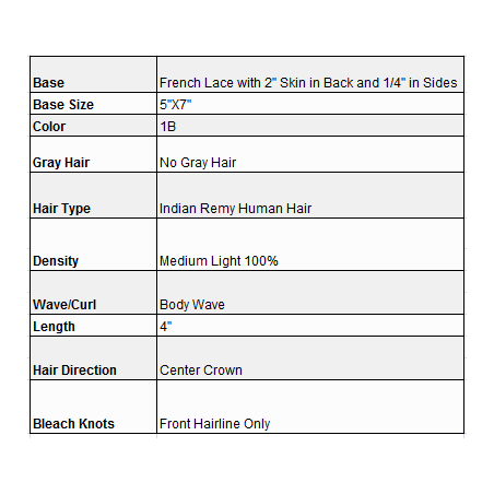 Custom Made Hair System Custom Made Hair System