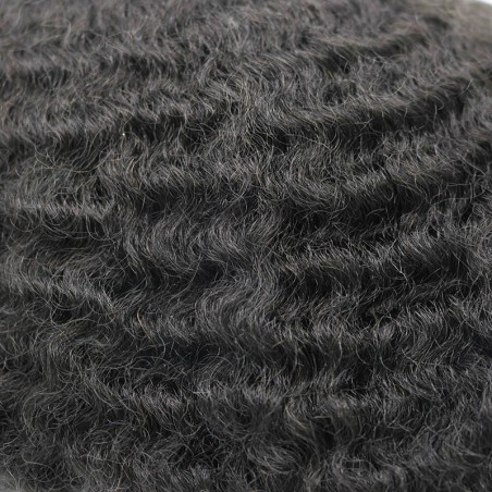 Niles African American Toupee for Black Men in 8mm Rod Size Curl | Short Curly Human Hair Niles African American Toupee for Black Men in 8mm Rod Size Curl | Short Curly Human Hair