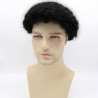 Owen Lace PU Afro Curly Hair Unit for Black Men in 10mm Rod Size Curl | Indian Human Hair Owen Lace PU Afro Curly Hair Unit for Black Men in 10mm Rod Size Curl | Indian Human Hair