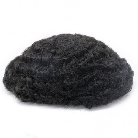 Oscar Black Male Hair Units in 12mm Rod Size Curl of Lace and PU Bases Oscar Black Male Hair Units in 12mm Rod Size Curl of Lace and PU Bases