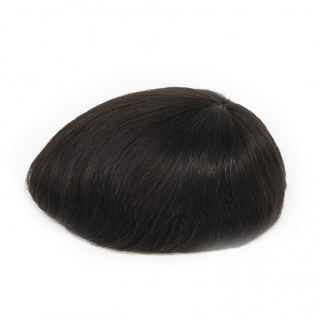 Poseidon Men's Receding Hairline Solution | Deluxe Silk Base with 1'' Thin Skin Around | Straight Hairstyle Poseidon Men's Receding Hairline Solution | Deluxe Silk Base with 1'' Thin Skin Around | Straight Hairstyle