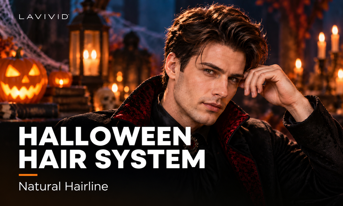 Halloween Hair System Styling for a Natural Hairline