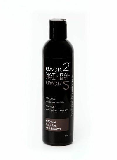 Back2Natural Medium Ash Brown Color Corrector Conditioner| Restores Color, Cuts Red Tones in Med. Brown Hair