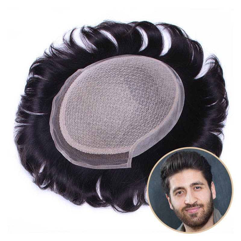 Prometheus Bald Men Hair Pieces Online | Silk Base with Front Lace | luxurious Style