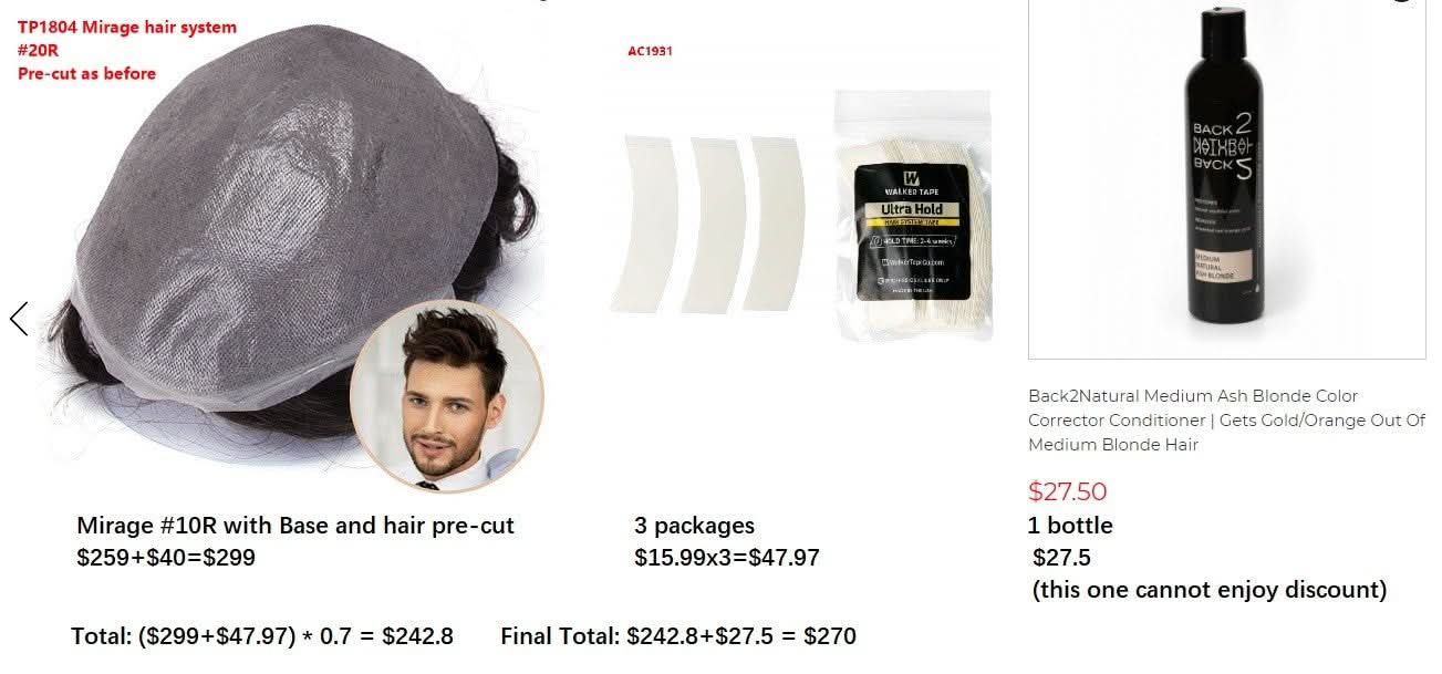 Mirage hair system