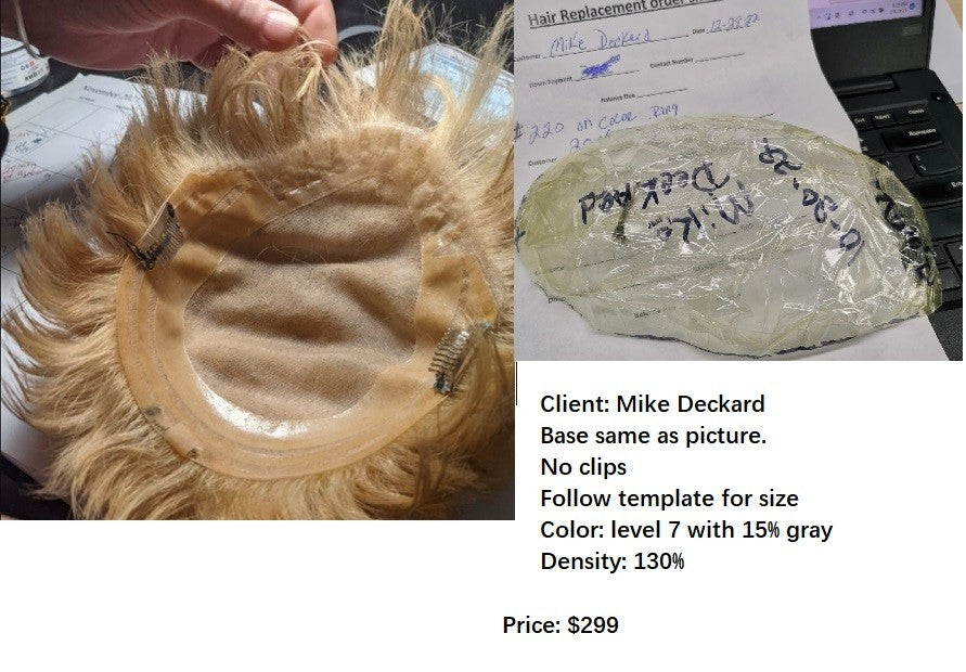 Hair System for Frank Wheeler - Mike Deckard