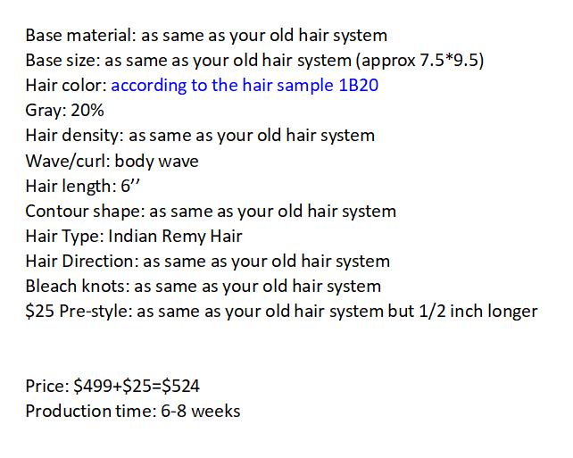 Custom Made Hair System