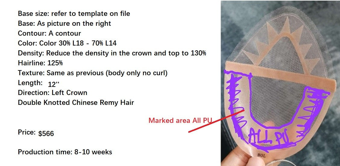 Wholesale Custom Made Hair System for Salon