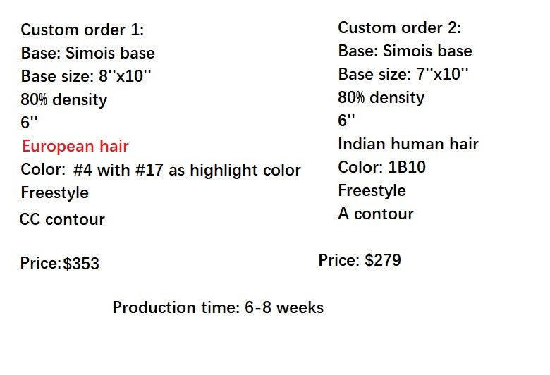 Wholesale Custom Made Hair System