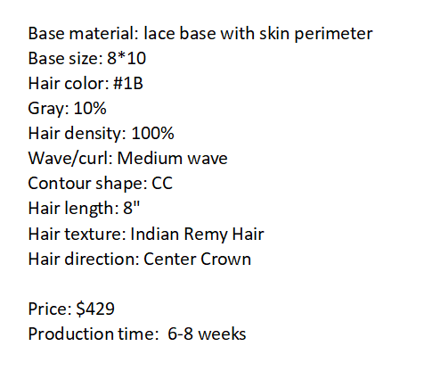 Custom Made Hair System