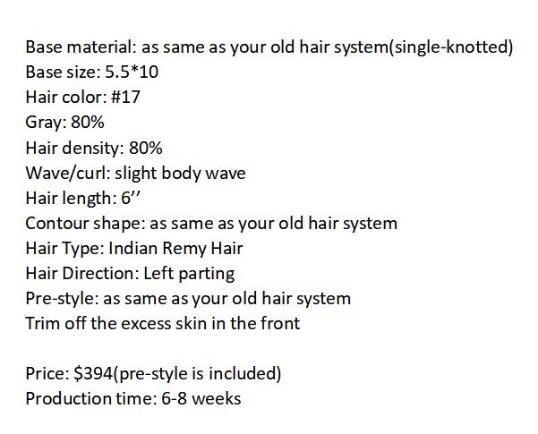 Custom Made Hair System
