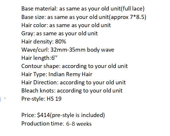 Custom Made Hair System