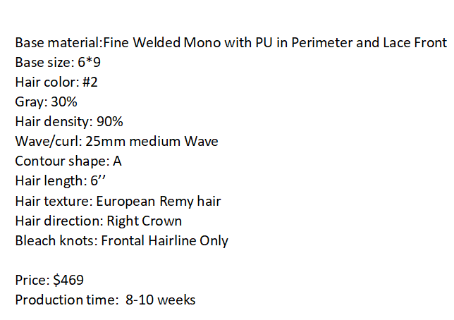 Custom Made Hair System