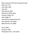 Custom Made Hair System