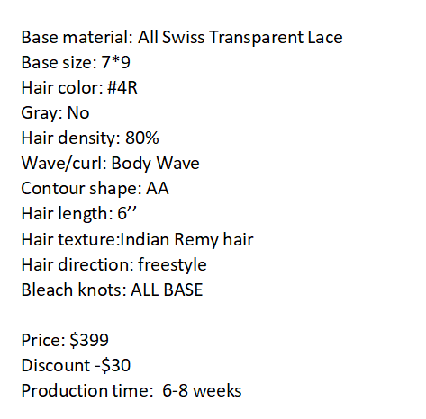 Custom Made Hair System