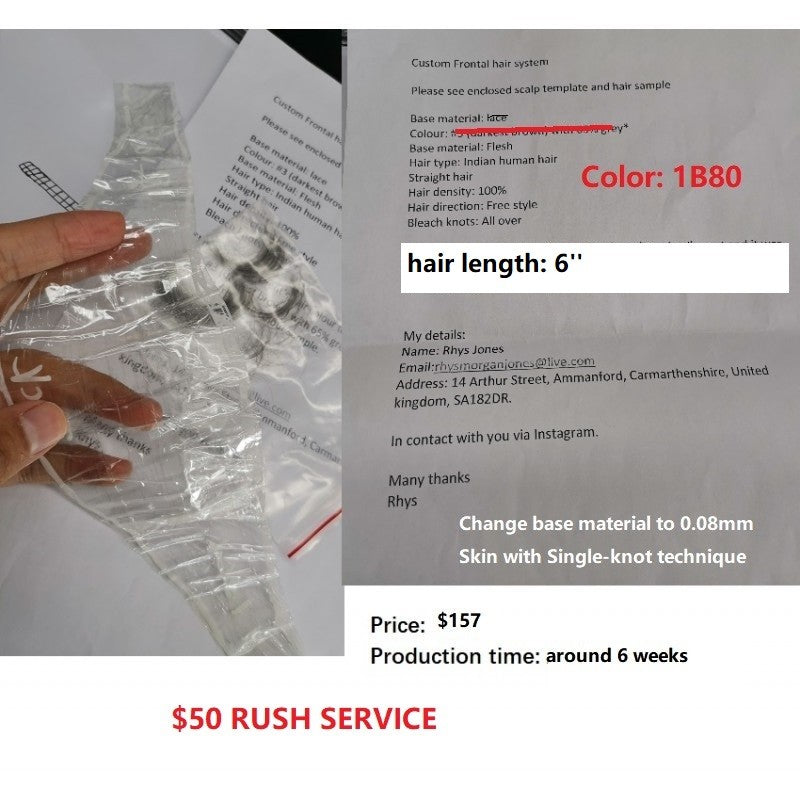 Wholesale Custom Made Hair System for Salon