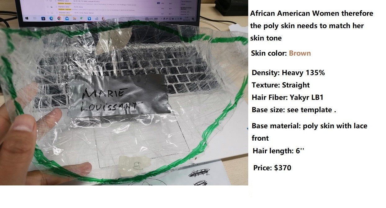 Wholesale Custom Made Hair System for Salon- Marie and Sharon