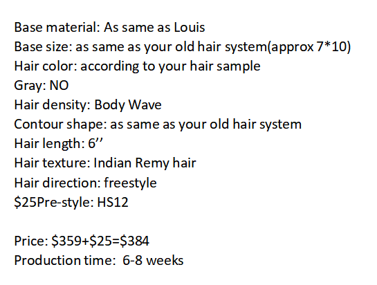 Custom Made Hair System