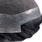Crius Men's Half Wig | French Lace in Center with Polyskin All Around | Must Have for Traveling