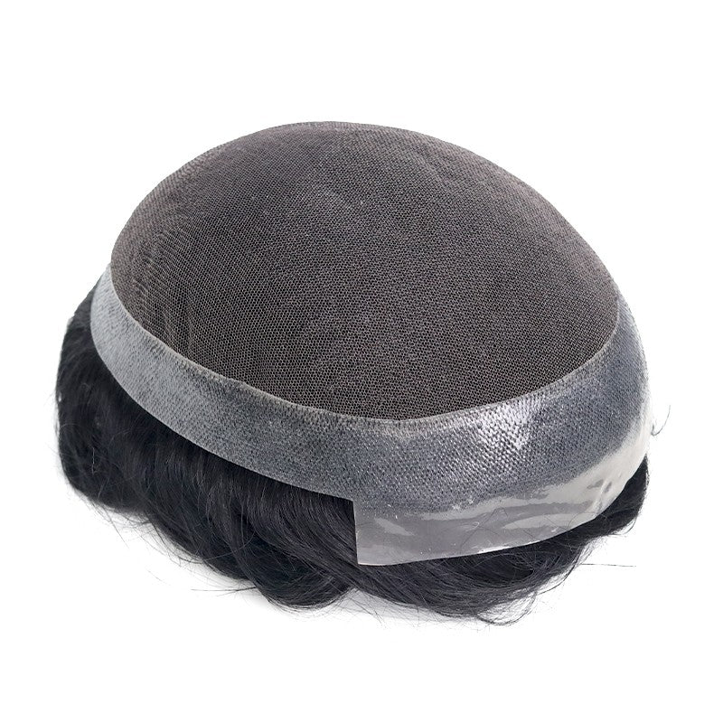 Crius Men's Half Wig | French Lace in Center with Polyskin All Around | Must Have for Traveling